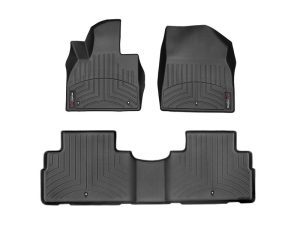 2020-2025 Ford Explorer WeatherTech Front and Rear Floorliners-Black-441575-1-2-WT