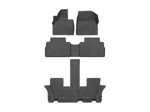 2020-2025 Kia Telluride WeatherTech Front and Rear Floorliner HP-Black-441532-1-2-3IM-WT