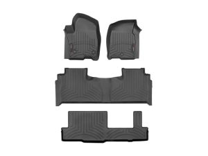 2021-2024 Cadillac| Chevrolet| GMC Escalade| Escalade ESV| Suburban| Tahoe| Yukon| Yukon XL WeatherTech Front and Rear Floorliners-Black-441632-1-2-4-WT