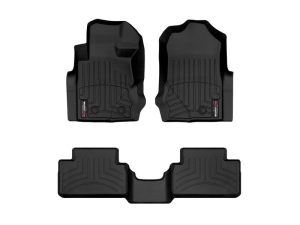 2021-2024 Ford Bronco WeatherTech Front and Rear Floorliners-Black-441695-1-2-WT
