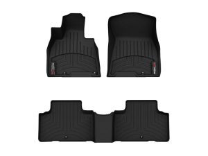 2021-2024 Genesis GV80 WeatherTech Front and Rear Floorliners-Black-441621-1-2-WT