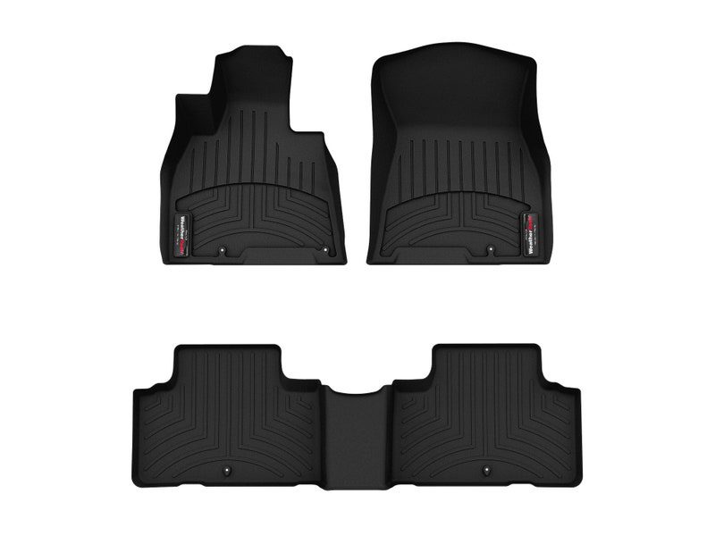 2021-2024 Genesis GV80 WeatherTech Front and Rear Floorliners-Black-441621-1-2-WT