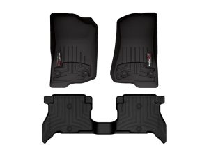 2021-2024 Jeep Wrangler| Gladiator WeatherTech Front and Rear Floorliners-Black-441313-1-5-WT