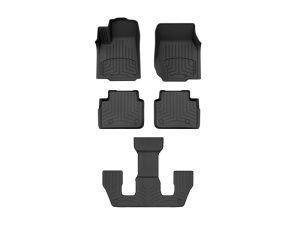 2021-2025 Jeep Grand Cherokee L| Grand Cherokee WeatherTech Front and Rear Floorliners-Black-441696-1-2-3-WT