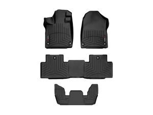 2022-2025 Acura MDX WeatherTech Front and Rear Floorliners-Black-441669-1-2-3-WT
