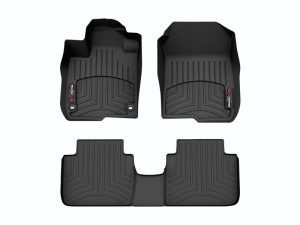 2023-2025 Honda HR-V WeatherTech Front and Rear Floorliners-Black-441746-1-2-WT