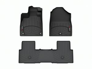 2023-2025 Honda Pilot WeatherTech Front and Rear Floorliners-Black-441796-1-2-WT