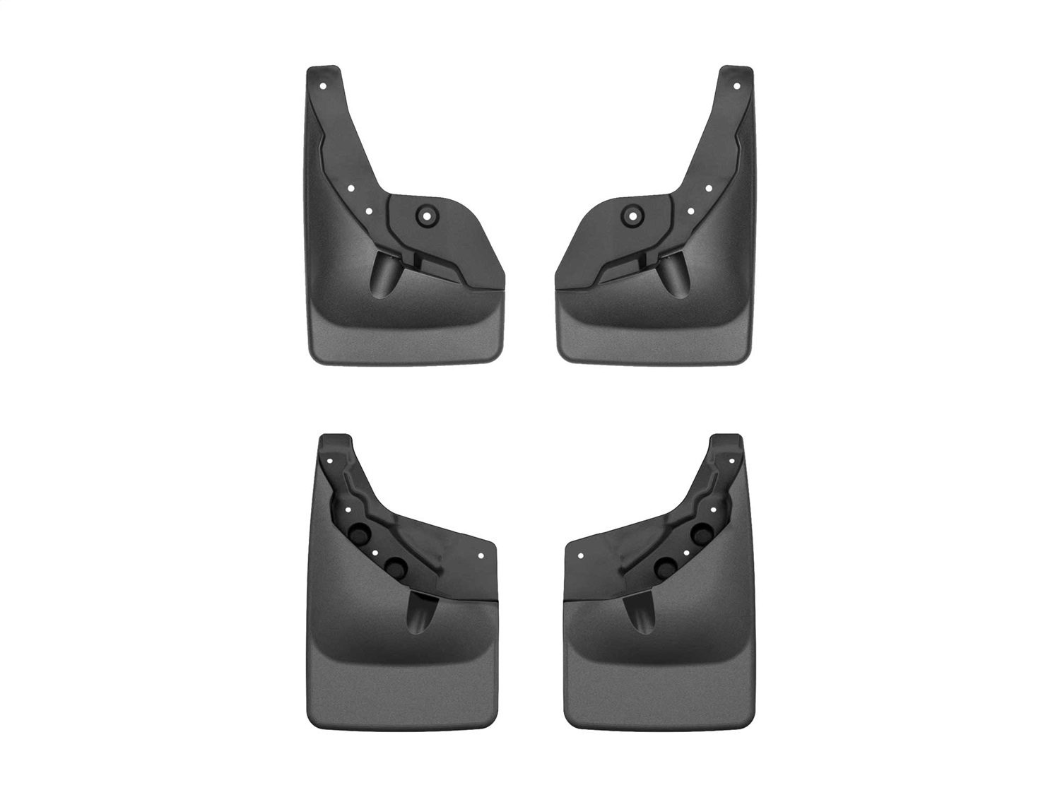 2024 Toyota Tacoma WeatherTech No Drill Mud Front and Rear Flaps-Black-110184-120184-WT