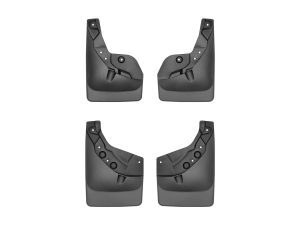 2024 Toyota Tacoma WeatherTech No Drill Mud Front and Rear Flaps-Black-110182-120182-WT