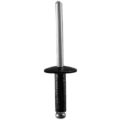 3/16" Aluminum Rivet Large 9/16" Flange Black Dome Head Grip 1/2"-WF55090-P