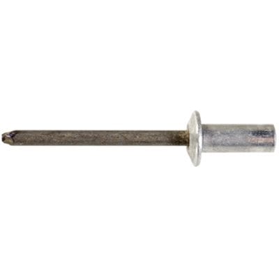 3/16" Aluminum Rivet Small 11/32" Flange Grip 1/8"-1/4" - PK 25-WF53314