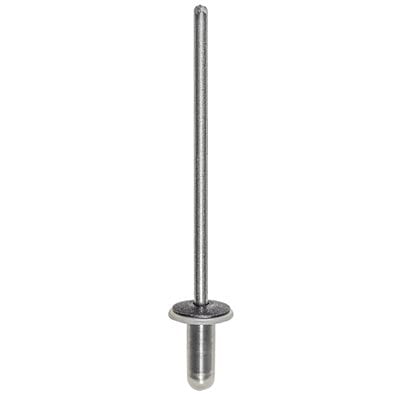 4mm Aluminum Rivet w/Seal Black 9mm Flange - PK 25-WF55904