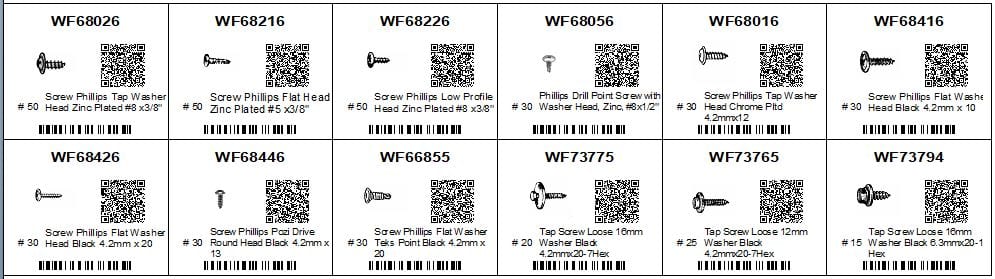 Assortment Tray Sheet Metal Special Screws