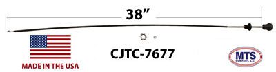 1976-1977 1/2 Jeep CJ Temperature control cable with twist lock-CJTC-7677-1-2