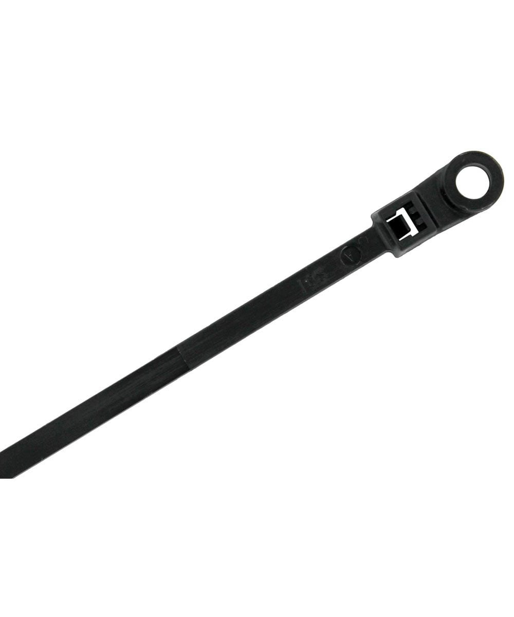 Cable Tie 8" w/Mount Hole Black - PK 100-ES10216