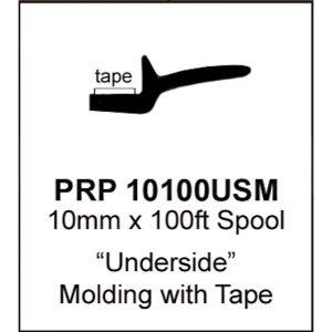 Custom PVC Compound Universal Underside Molding with Adhesive Tape|  10mm x 100 Feet Roll-PRP10100USM