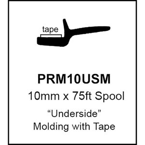EPDM Universal Underside Molding with Adhesive Tape|  10mm x 75 Feet Roll-PRM10USM