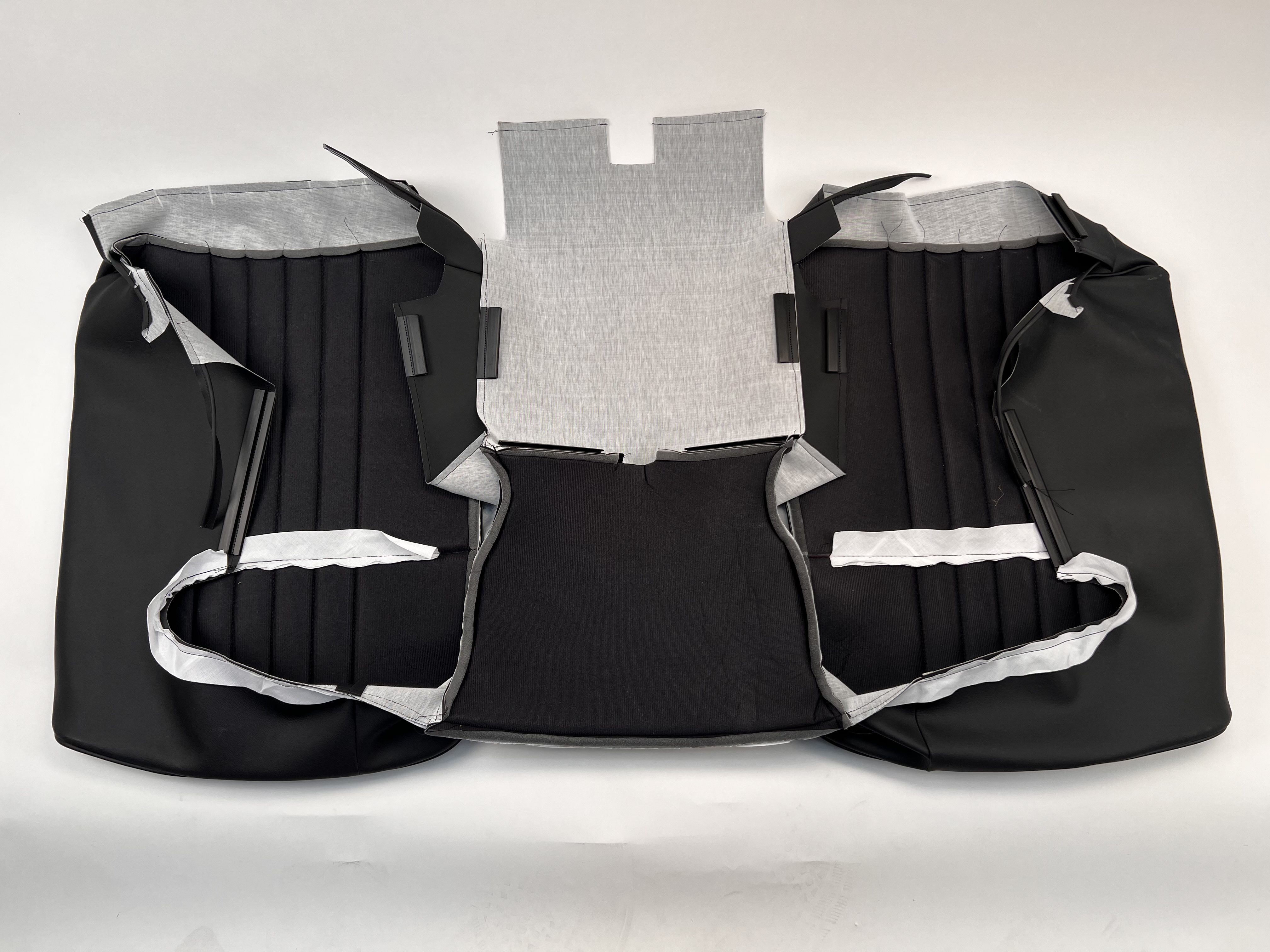 1986-1991 Ford Pickup Seat Cover, Open Back with Center Armrest and Integrated Headrests-58640C