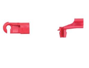 Lock Rod Clip Plastic Right 4mm Rod Red Nylon - PK 25-WF49284