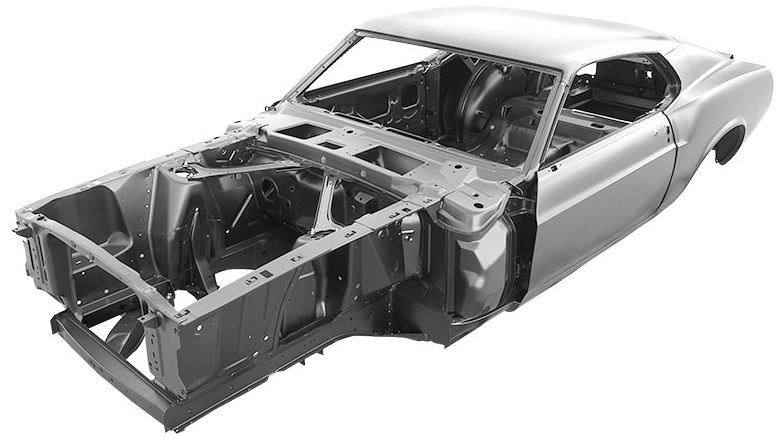1970 Ford Mustang Full Body, Fastback-DYNMS70FBb