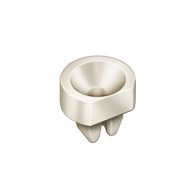 Nylon Nut #8 Screw Hole 7mm Square White-WF34614