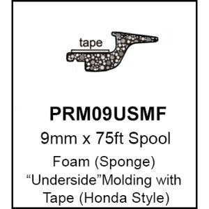 EPDM Universal Underside Molding with Adhesive Tape| 9mm x 75 Feet Roll-PRM09USMF-4