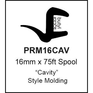 EPDM Universal Cavity Molding| 16mm x 75 Feet Roll-PRM16CAV-4
