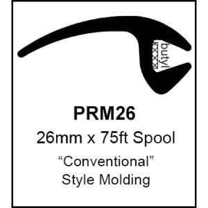 EPDM Universal Reveal Molding| 26mm x 75 Feet Roll-PRM26-4
