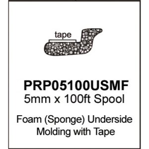 Sponge Universal Underside Molding with Adhesive Tape| 5mm x 100 Feet Roll-PRP05100USMF-4
