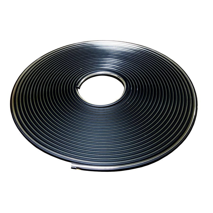 Custom PVC compound Universal Reveal Molding w/Chrome cap 16mmx75ft roll