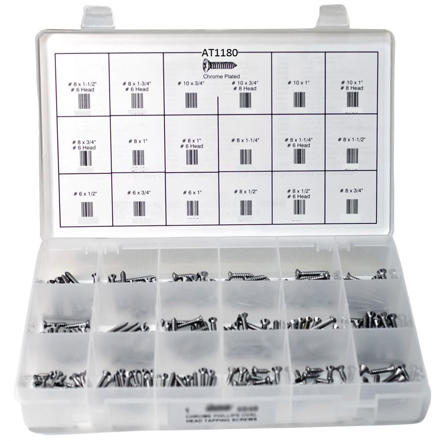 Phillips Chrome Oval Head Screw Assortment - Image 2