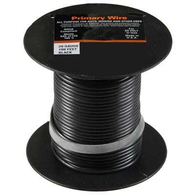 Primary Electrical Wire 100' Roll - 20 GA-ES0020A