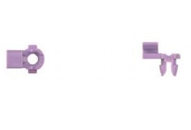 Purple Nylon Door Rod End Clip 3.4mm Rod Size