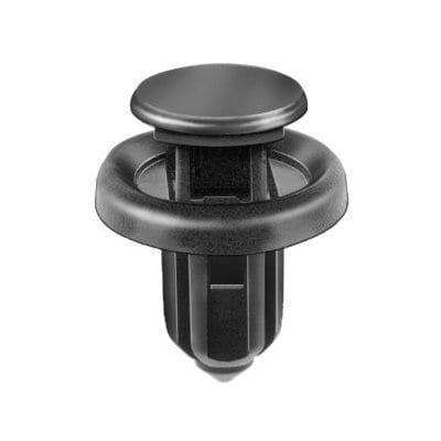 Push Pin Nail 10mm Hole-20mm Washer- 6mm Grip Black-WF46620-P
