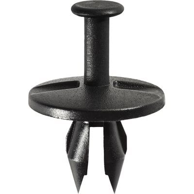 Push Pin Nail 3/8" Hole-1" Washer No Shoulder Black - PK 25-WF46174