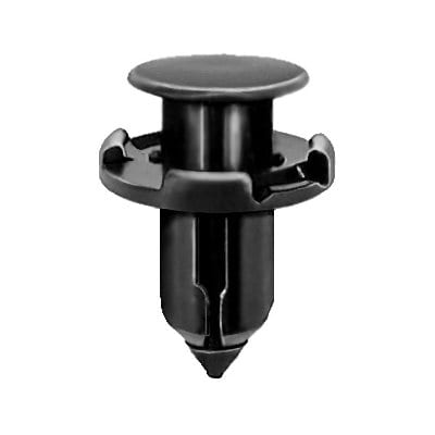 Push Pin Rivet 9mm Hole-18mm Washer-12mm Stem Black-WF46400-P