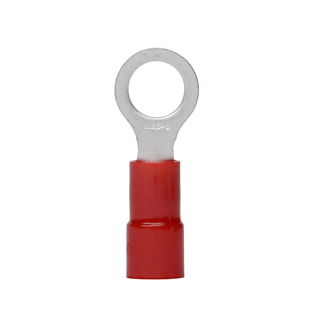 Ring Tongue Connector 1/4" Stud Red 18-22Ga - PK 50-ES25395