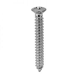 Screw Phillips Pan Head Oval Chrome Pltd #10 x 1" (#8Hd) - PK 50-WF63615
