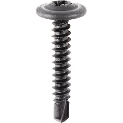 Screw Phillips Teks Drill Point Flat Washer Black 4.2mm x 25-WF68520-P