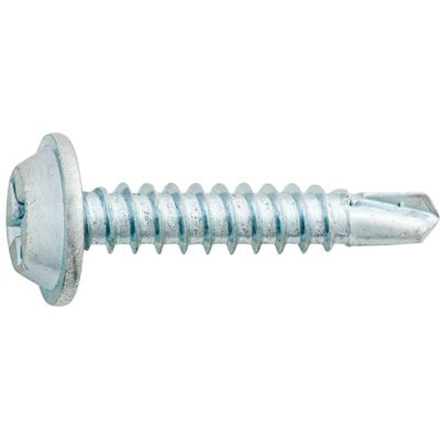 Screw Phillips Teks Round Washer Zinc Plated #8 x 7/8" - PK 100-WF68916