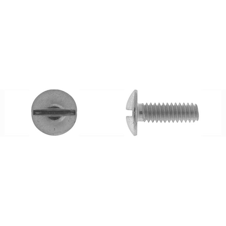Slotted Truss Head Zinc License Plate Screw 1/4-20 x 3/4"-WF69456