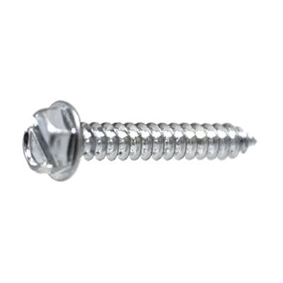 Tap Screw Hex Washer Slotted Head Zinc Plated #8x3/8" - PK 100-WF72026