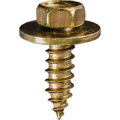 Tap Screw Loose 18mm Washer Yellow Zinc 5.5mmx18-8Hex - PK 50-WF73625