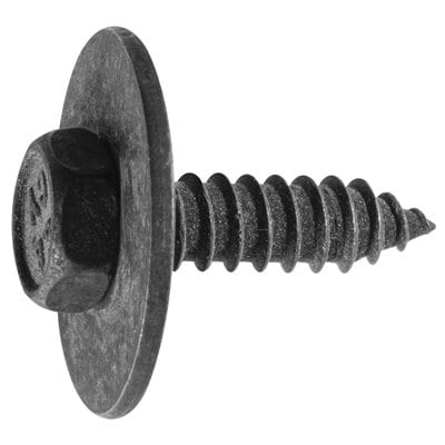 Tap Screw Loose 24mm Washer Black 6.3mmx25-10Hex-WF73860-P
