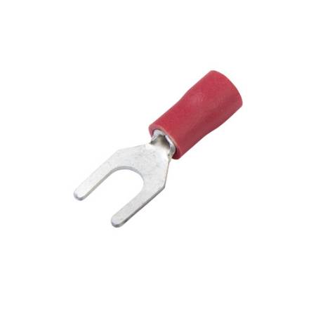 Vinyl Spade Tongue Connector 3/16" (#10) Stud Red 18-22Ga-ES25250-P