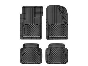 WeatherTech Trim-to-fit Front and Rear Over the Hump Mat set-Black-11AVMOTHSB-WT