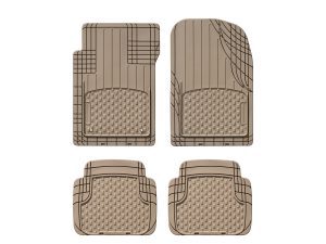 WeatherTech Trim-to-fit Front and Rear Over the Hump Mat set-Tan-11AVMOTHST-WT