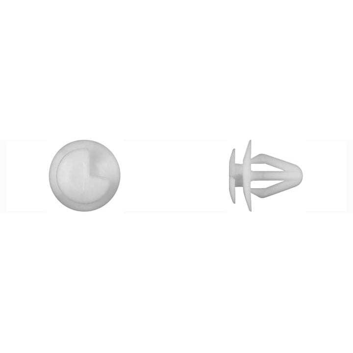 White Nylon Door Panel Retainer 9mm Hole 14mm Stem-WF40934