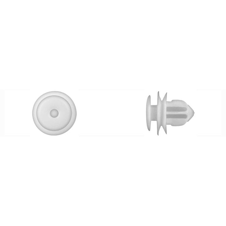 White Nylon Garnish Moulding Retainer 8.5mm Hole 11mm Stem-WF40914