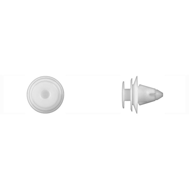 White Nylon Rocker Moulding Retainer 9mm Hole 13mm Stem-WF40943